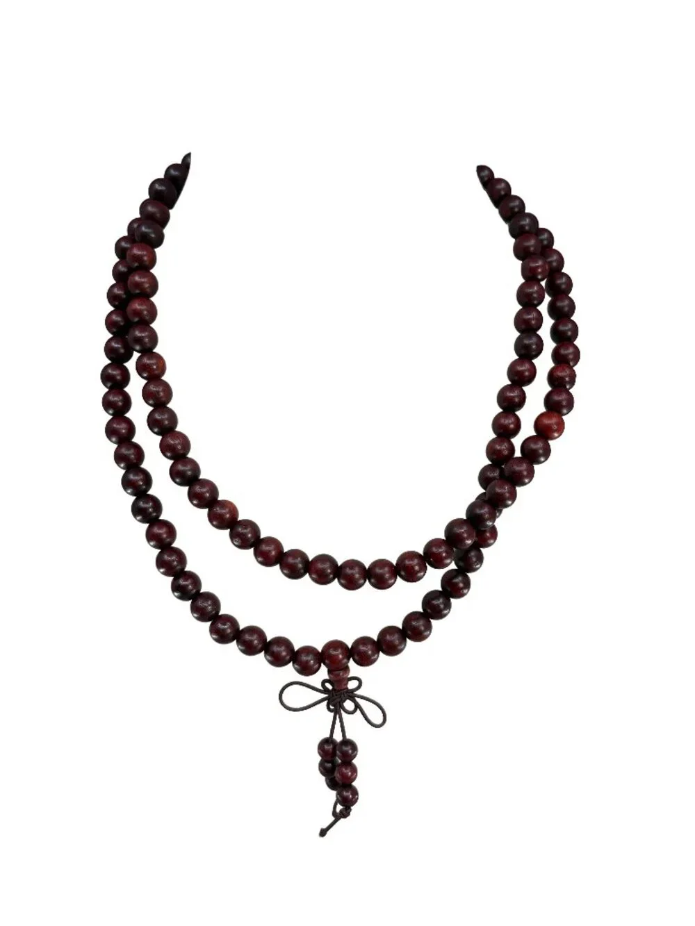 Natural Blood Sandalwood Mala Prayer 108 Beads Necklace/Bracelet 8mm 28.9g